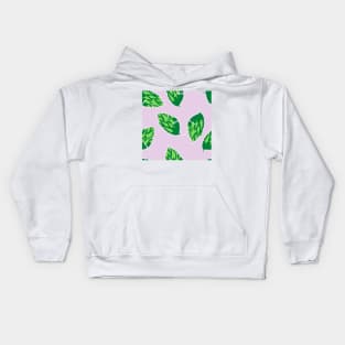 LAVENDER LEAFY PATTERN Kids Hoodie